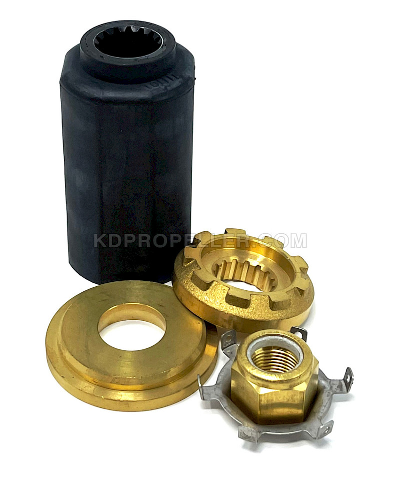 #5421 KDP Mercury Mercruiser D-Class Ultra 7X Interchangeable Marine Propeller Rubber Hub Kit (Bronze) - Solas RBX-102B, Michigan XHS II 202